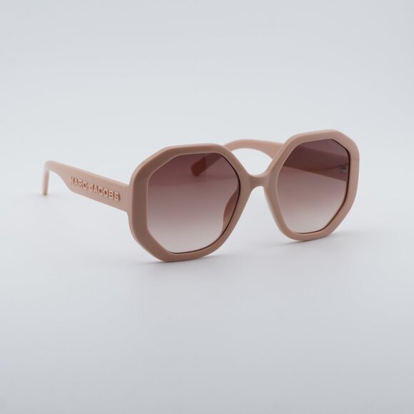 Marc Jacobs MARC 659/S 035J HA Sunglasses Pink Geometric Frame, Brown Lenses